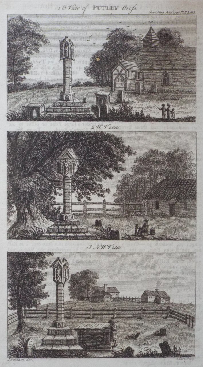 Print - 3 Views of Putley Cross.